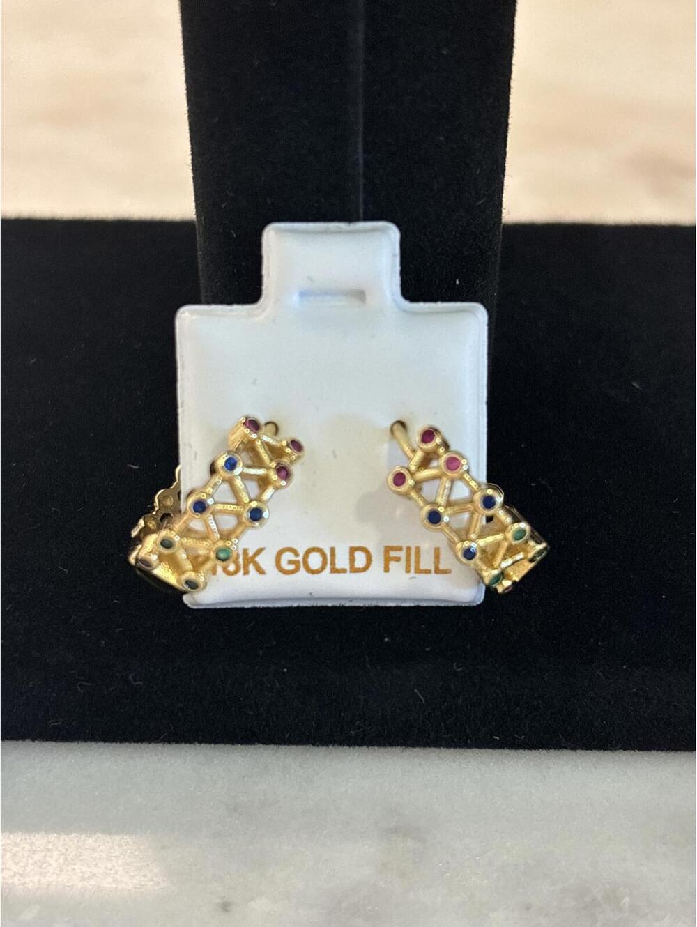 Gold Fill Multicolor Gemstone Earrings